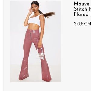 Pink leather pants (never worn)